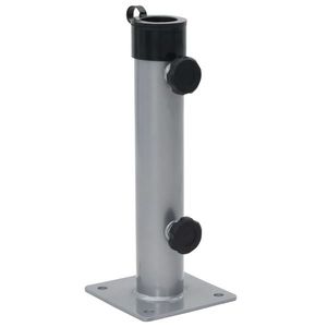 vidaXL Suport de umbrelă pentru stâlp de Ø38/48 mm, argintiu, oțel imagine