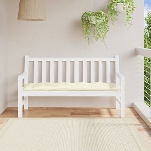 vidaXL Pernă bancă de grădină, crem, 150x50x7 cm, textil oxford imagine