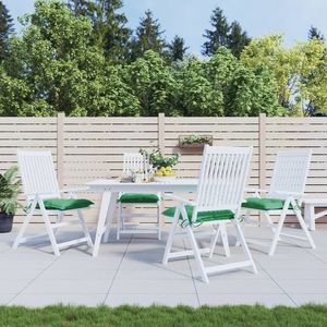 vidaXL Perne de scaun, 4 buc., verde, 40x40x7 cm, textil oxford imagine