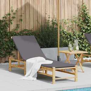 vidaXL Sezlong cu perne 55x199x30 cm bambus imagine
