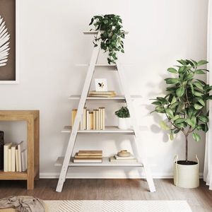 vidaXL Raft cu 5 niveluri în formă de A 110x40x180, 5 cm lemn masiv pin imagine