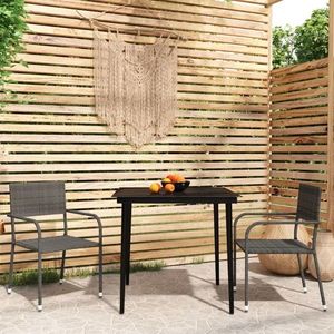 vidaXL Set mobilier pentru grădină, 3 piese, gri imagine