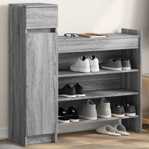 vidaXL Pantofar, gri sonoma, 100, 5x28x100 cm, lemn compozit imagine
