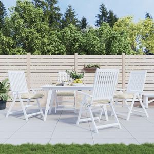 vidaXL Perne de scaun, 4 buc., alb crem, 40x40x7 cm, textil oxford imagine