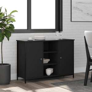 vidaXL Servantă, negru, 100x35x70 cm, lemn prelucrat imagine