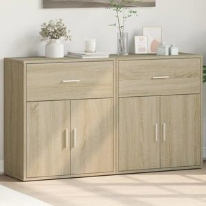 vidaXL Dulapuri, 2 buc., stejar sonoma, 60x31x70 cm, lemn prelucrat imagine