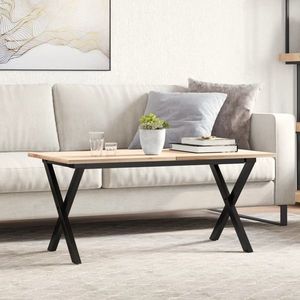 vidaXL Picioare Măsuță de cafea X-Frame 80x40x43 cm Oţel imagine