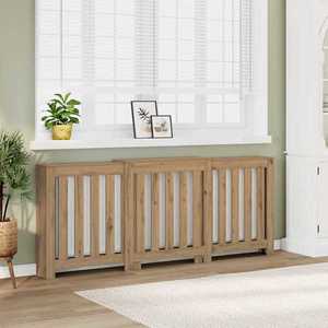 vidaXL Mască pentru calorifer stejar artizanal 205x21, 5x83, 5 cm lemn imagine