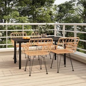 vidaXL Set mobilier de grădină, 5 piese, poliratan imagine