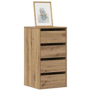 vidaXL Dulap colț sertare stejar artizanal 40x41x76 cm lemn prelucrat imagine
