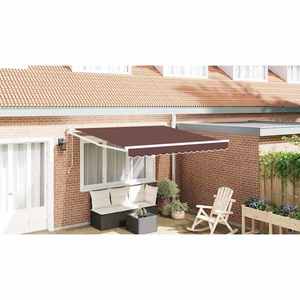 vidaXL Copertina retractabilă automat, maro, 300x250 cm imagine