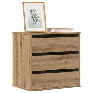 vidaXL Dulap colț sertare stejar artizanal 60x41x58 cm lemn prelucrat imagine