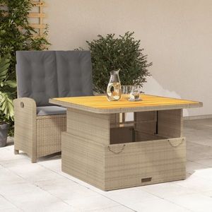 vidaXL Set mobilier de grădină, 2 piese, cu perne, bej, poliratan imagine