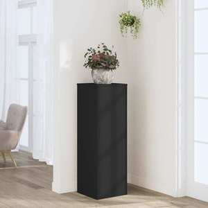 vidaXL Suport de plante, negru, 33x33x100 cm, lemn prelucrat imagine