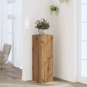 vidaXL Suport de plante stejar artizanal, 33x33x100 cm, lemn prelucrat imagine