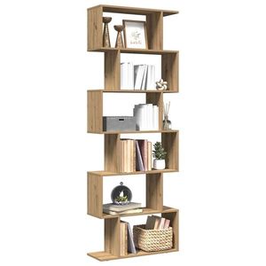 vidaXL Bibliotecă/separator 6 nivel stejar artizanal 70x24x193 cm lemn imagine