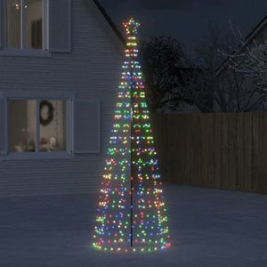 vidaXL Pom de Crăciun cu LED-uri cu vârfuri 570 LED-uri colorate 300cm imagine