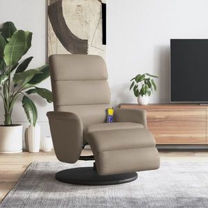 vidaXL Fotoliu de masaj rabatabil, cappuccino, piele ecologică imagine