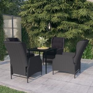 vidaXL Set mobilier pentru grădină, 5 piese, gri închis imagine