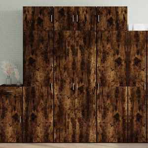 vidaXL Dulap depozitare stejar fumuriu 70x42, 5x225 cm lemn prelucrat imagine