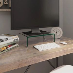 vidaXL Stativ TV/monitor, sticlă transparentă, 40x25x11 cm imagine
