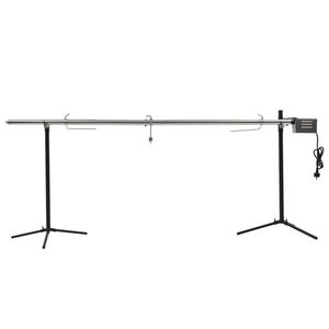 vidaXL Grill automat cu motor din oțel inoxidabil, 207x45x81 cm imagine