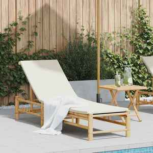 vidaXL Sezlong cu perne 55x199x30 cm bambus imagine