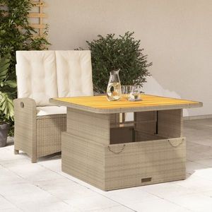 vidaXL Set mobilier de grădină, 2 piese, cu perne, bej, poliratan imagine