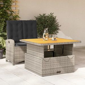 vidaXL Set mobilier de grădină cu perne, 2 piese, gri, poliratan imagine