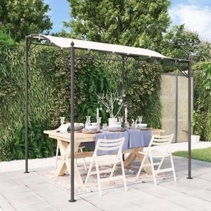 vidaXL Copertină, crem, 2x2, 3 m, 180 g/m², material textil și oțel imagine