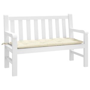 vidaXL Pernă bancă de grădină, crem, 120x50x7 cm, material oxford imagine