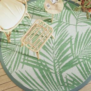 vidaXL Covor de exterior, ARAKIL verde, Ø200 cm, PP imagine