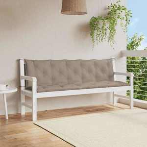 vidaXL Pernă bancă de grădină, taupe, 180x(50+50)x7cm, material oxford imagine