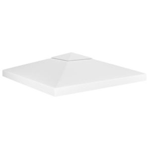 vidaXL Acoperiș de pavilion cu 2 niveluri, alb, 3x3 m, 310 g/m² imagine