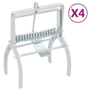 vidaXL Capcane pentru cârtițe, 4 buc., argintiu, oțel galvanizat imagine