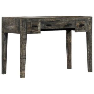 vidaXL Birou, negru, 110 x 50 x 75 cm, lemn masiv de mango imagine