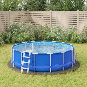 vidaXL Acoperire geotextil piscină, gri deschis, Ø366 cm, poliester imagine