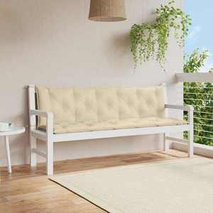 vidaXL Pernă bancă de grădină, bej, 180x(50+50)x7cm, material oxford imagine