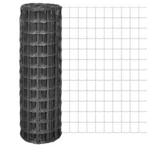 vidaXL Euro gard, gri, 25 x 1, 2 m, oțel imagine