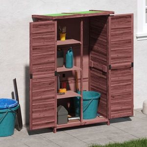 vidaXL Magazie de unelte de grădină cafeniu 83x57x140cm lemn masiv pin imagine