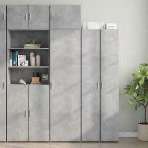 vidaXL Dulap depozitare slim gri beton 50x42, 5x225 cm lemn prelucrat imagine