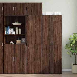 vidaXL Dulap depozitare slim stejar maro 50x42, 5x225 cm lemn prelucrat imagine