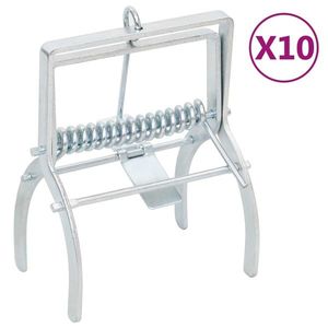 vidaXL Capcane pentru cârtițe, 10 buc., argintiu, oțel galvanizat imagine