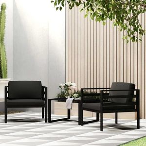 vidaXL Canapele de o persoană, cu perne, 2 buc., antracit, aluminiu imagine