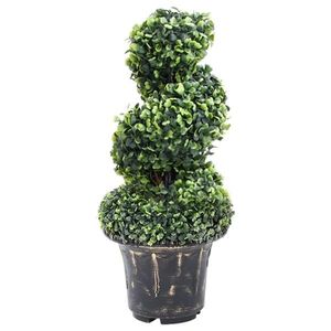 vidaXL Plantă artificială de cimișir cu ghiveci, verde, 59 cm, spirală imagine