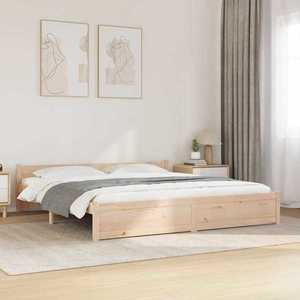 vidaXL Cadru de pat Super King, 180x200 cm, lemn masiv imagine