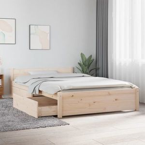 vidaXL Cadru de pat cu sertare Small Double, 120x190 cm imagine