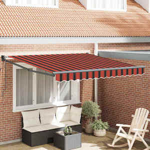 vidaXL Copertină retractabilă automată, portocaliu și maro, 3, 5x2, 5 m imagine