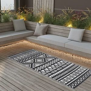 vidaXL Covor de exterior, ARAKIL negru, 80x150 cm, PP imagine