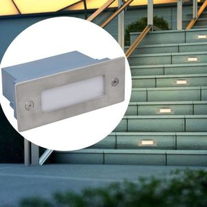 vidaXL Corpuri de iluminat trepte cu LED 44 x 111 x 56 mm, 6 buc. imagine